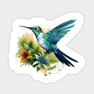 Watercolor Hummingbird Sticker